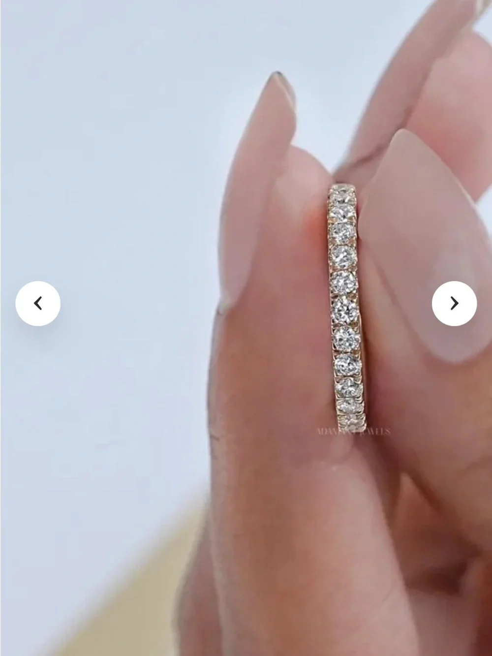 Classic Gold Diamond Eternity Band - Natural Round-Cut diamonds - 4 3/4
